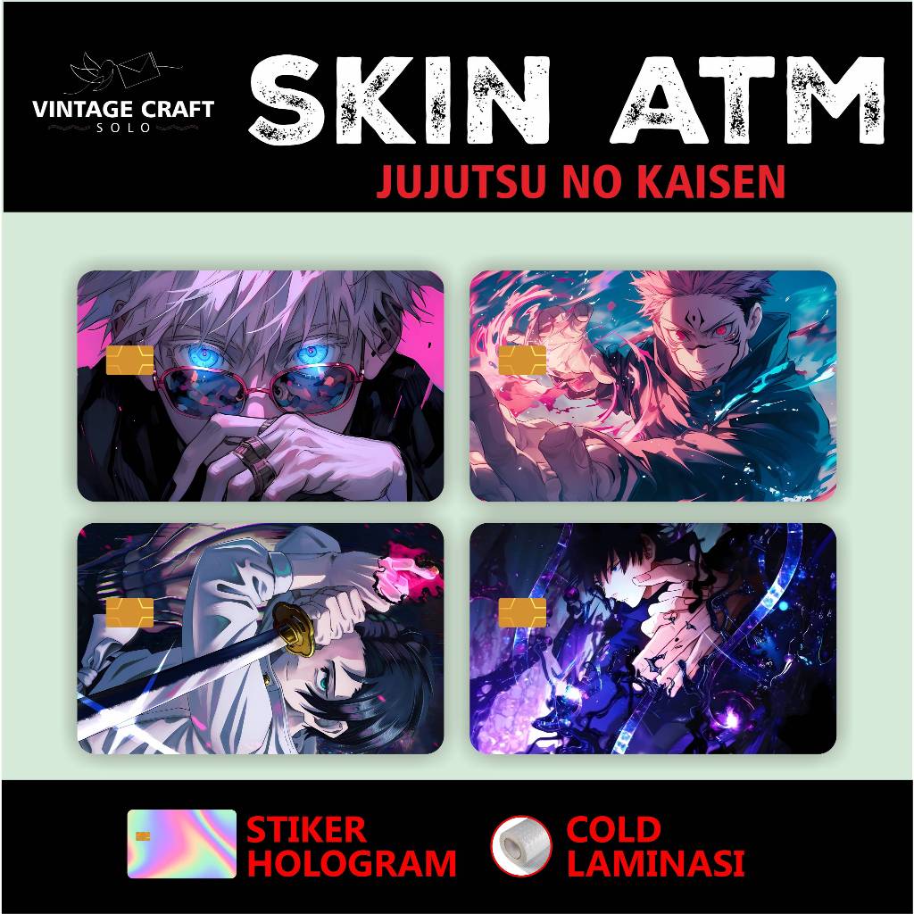 

Stiker Sticker Skin Card ATM Jujutsu no Kaisen Hologram Premium NEW RETRO!