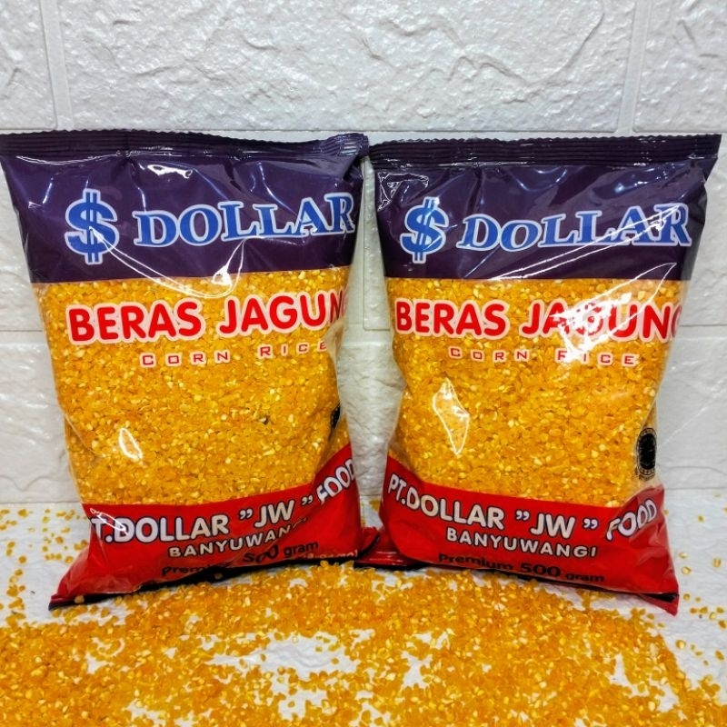 

1 kg ( dua bungkus) beras jagung dollar super original - beras jagung murni - beras jagung