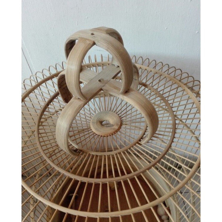 Kualitas Terkini  mahkota sangkar bulat bambu pleci branjangan