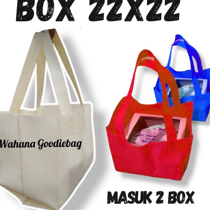 

Tas Spundbond Lipat Samping Bok Hajatan Kotak Nasi 22x22 12pcs