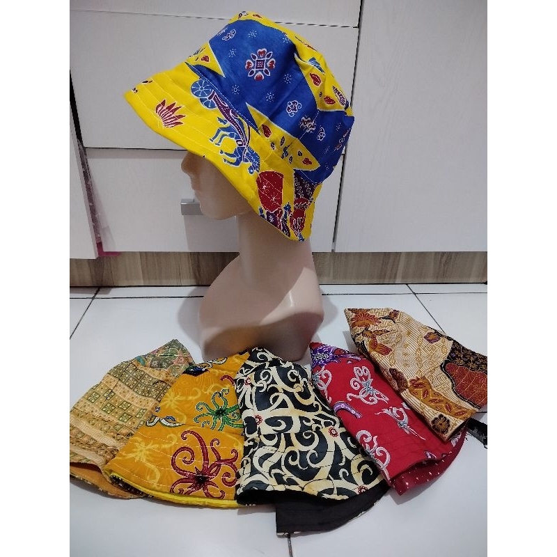 topi bucket / bucket hat batik segala usia
