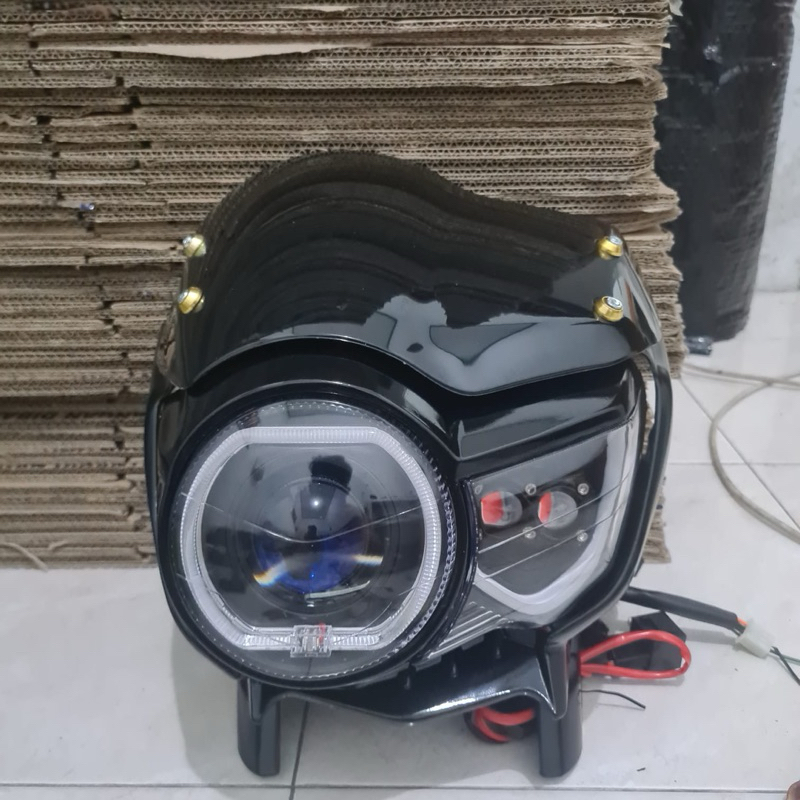 Lampu Depan Tiger Revo Set Biled AES turbo Gen 2 Premium 3 inch set alis dan d2 Laser Reflektor Tige