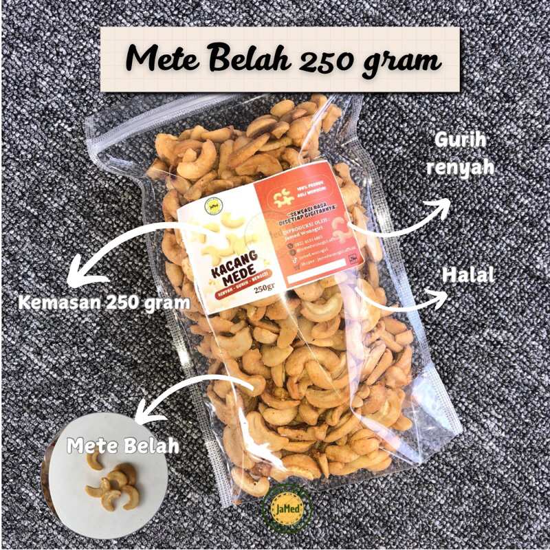 

MEDE BELAH 250 Gram || Kacang mente 250 gr || memte wonogiri