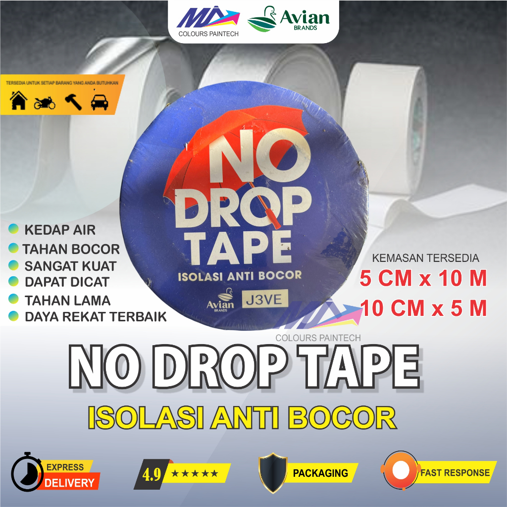 AVIAN No Drop Tape Isolasi anti Bocor,nodrop tape ,flashband no drop 5cm,sealband no drop anti bocor