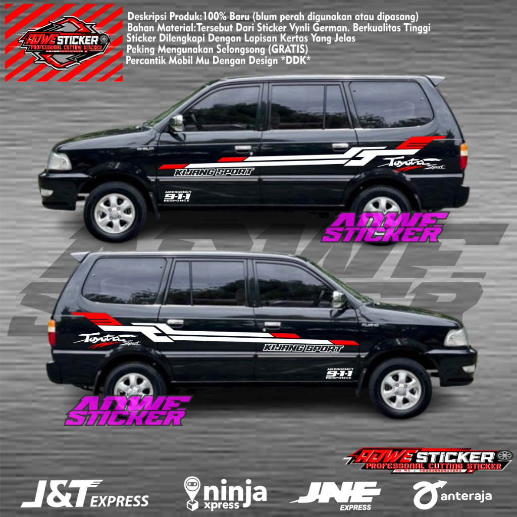 Stiker Lis Body Mobil Terbaru Cutting Stiker Variasi Body Samping Kijang Lgx