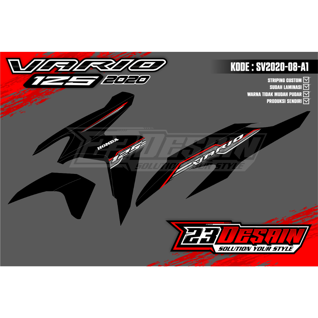 striping sticker vario 125 gen 1 vario led new 125 gen 1 Vietnam malaysia custom striping gen1 strip