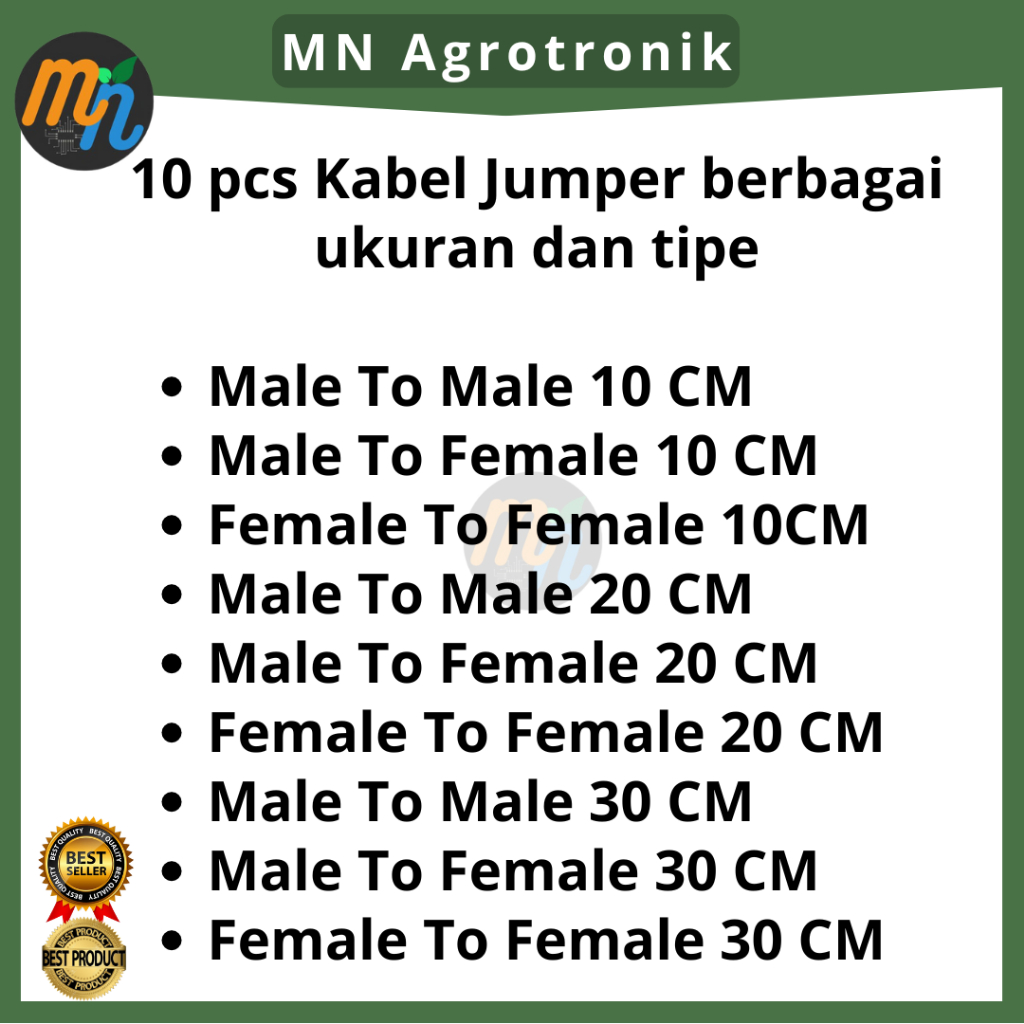 [10 PCS) KABEL JUMPER 10CM, 20CM, 30CM