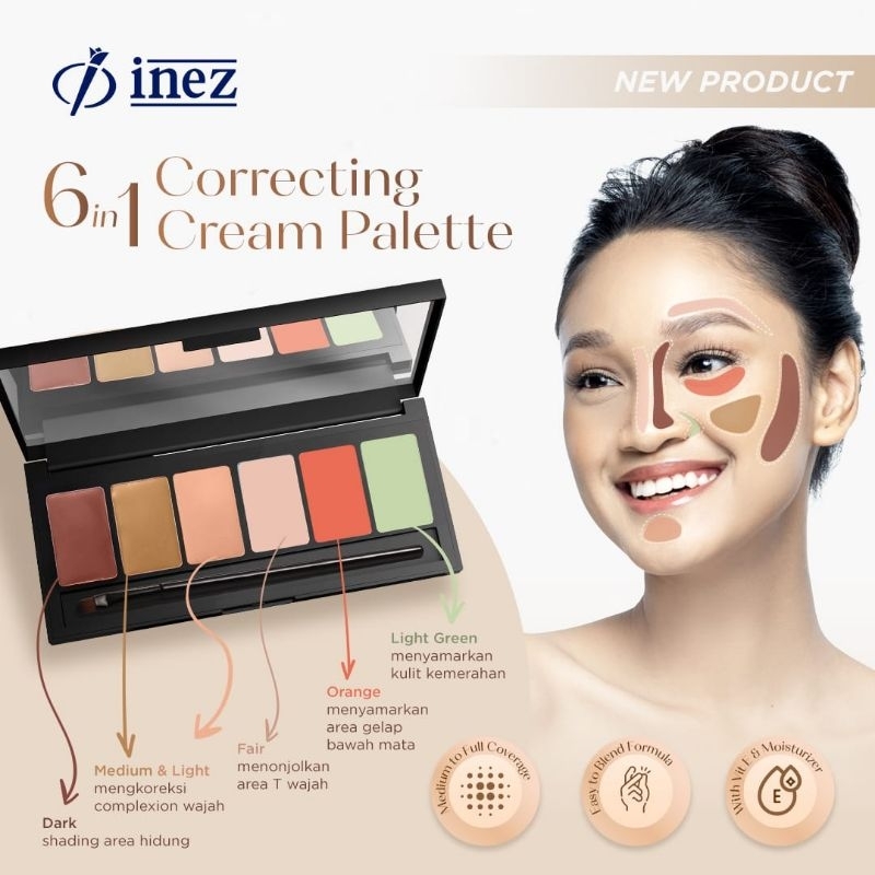❤️ANANTA❤️ INEZ 6 IN 1 CORRECTING CREAM PALETTE