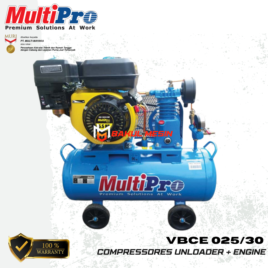 Kompresor 1/4 HP Multipro VBCE-025/30 HS-SW Kompresor Udara (Engine)