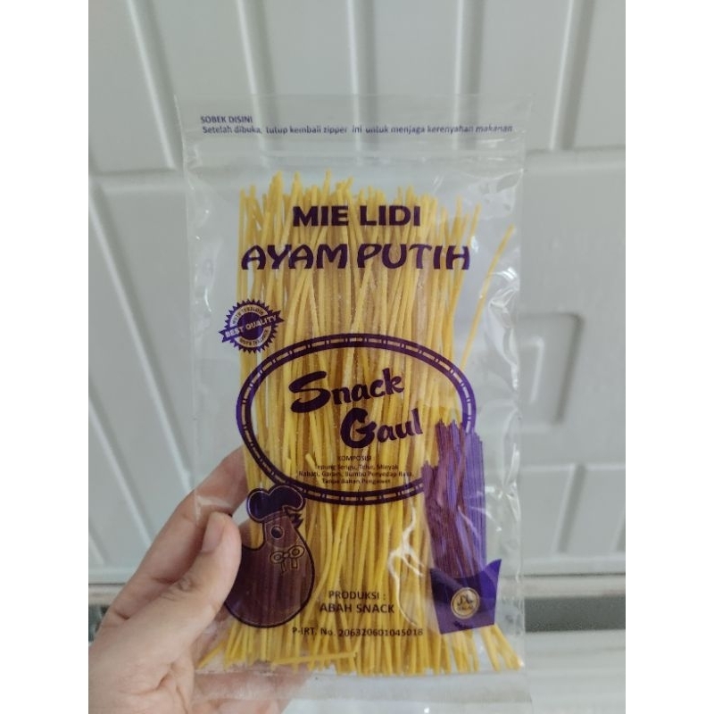 

Mie Lidi Ayam Putih Original uk Kira2 100gr