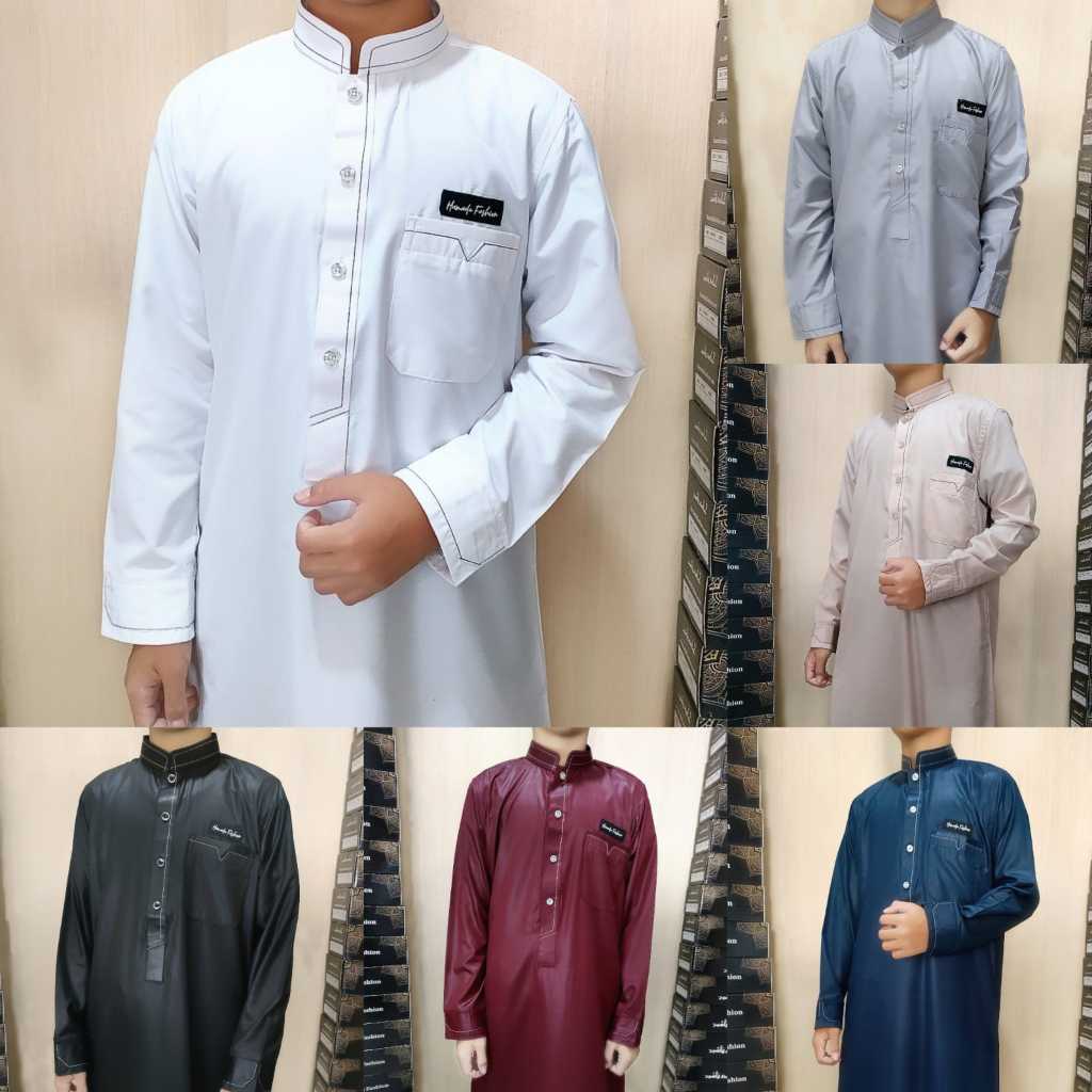 Jubah Remaja Hamada Fashion, Jubah Remaja Polyster, Jubah Saudi, Jubah Arab, Jubah Polos Premium, Ju