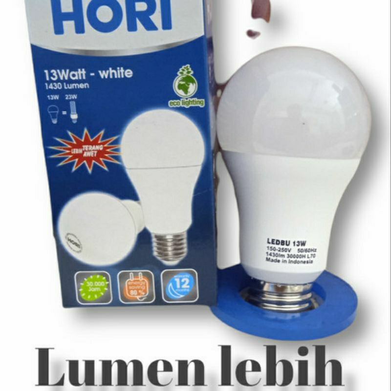 Hori 13 Watt lampu led warna putih