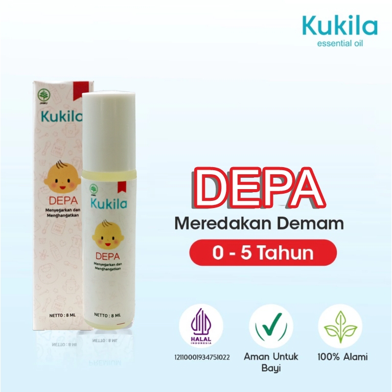 Kukila DEPA Demam Panas Baby Fever Drop - Essential Oil Penurun Panas dan Demam Minyak Pijat Bayi