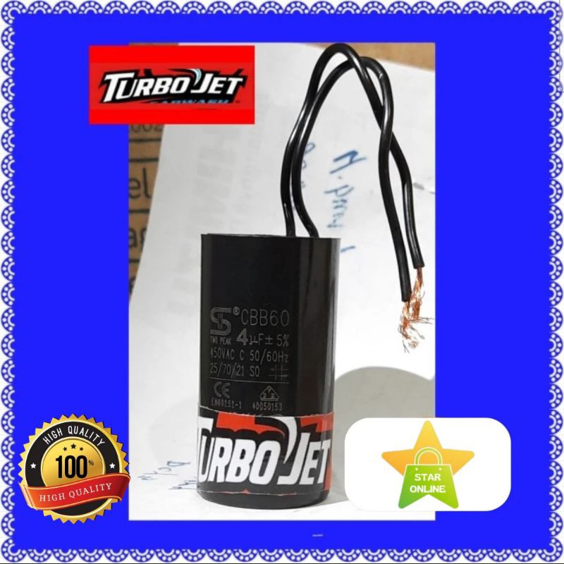 Kapasitor kabel 4 uf Turbo Jet mesin pompa air wasser pb 60 ea booster pump capasitor cable