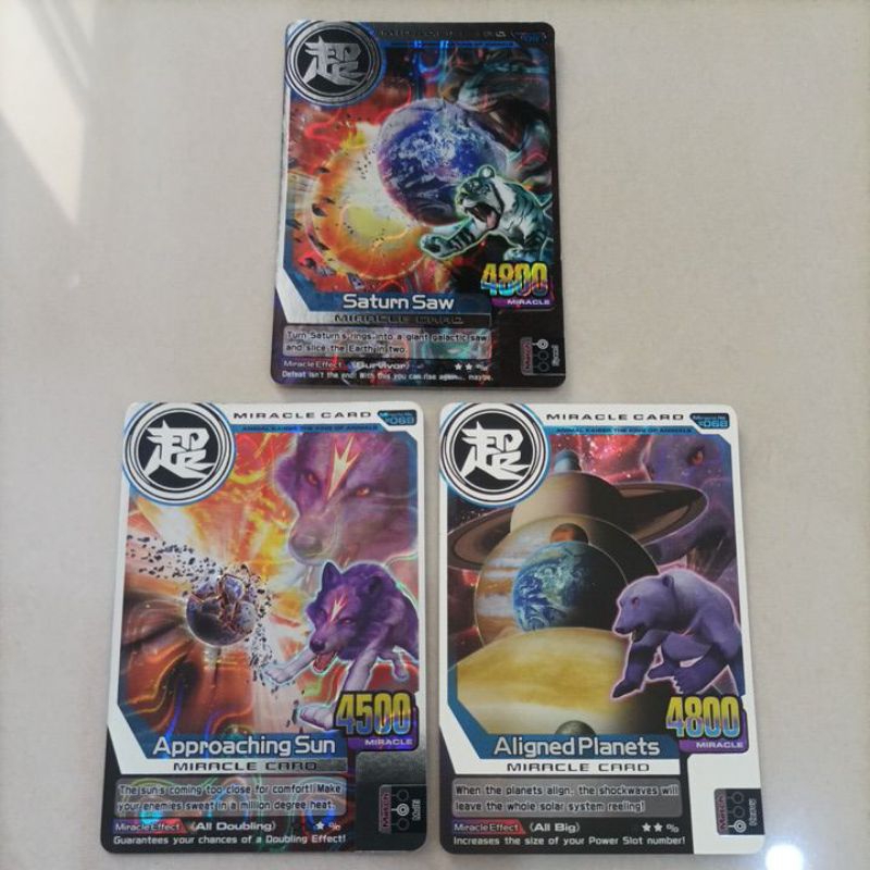 ANIMAL KAISER APPROACHING SUN SATURN SAW ALIGNED PLANET SILVER VER 6 SET ISI TIGA LEMBAR