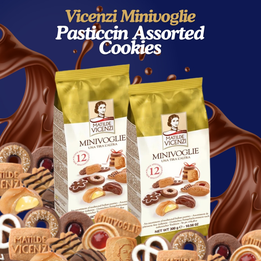 

Vicenzi Minivoglie Assorted Cookies Biskuit Aneka Rasa 1 Pouch