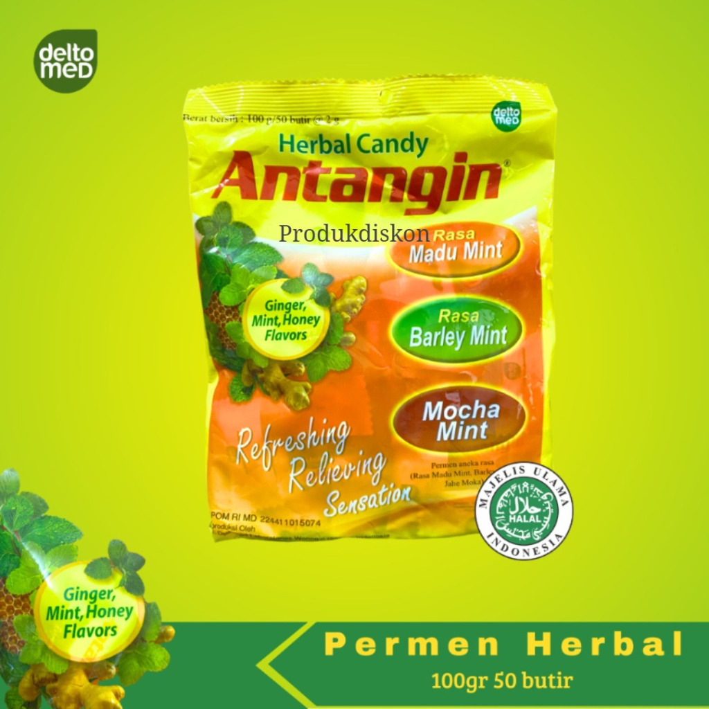 

ANTANGIN Herbal Candy Permen 100gr 50 Butir @2gr - Makanan