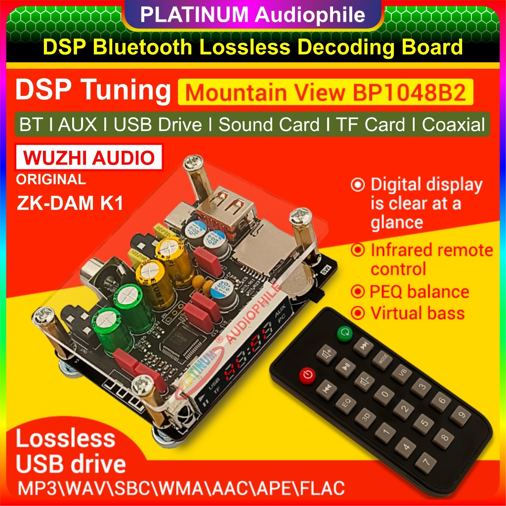 Bluetooth Audio Decoding Receiver DSP Lossless Flac MP3 USB Sound Card Original Wuzhi ZK-DAM K1