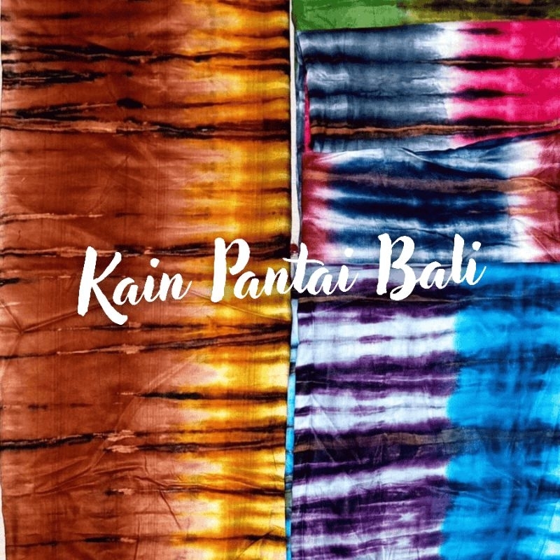 KAIN PANTAI BALI TIE DYE / JUMPUTAN ~ TAPIH BALI RUMBAI SARUNG PANTAI BALI BAHAN RAYON