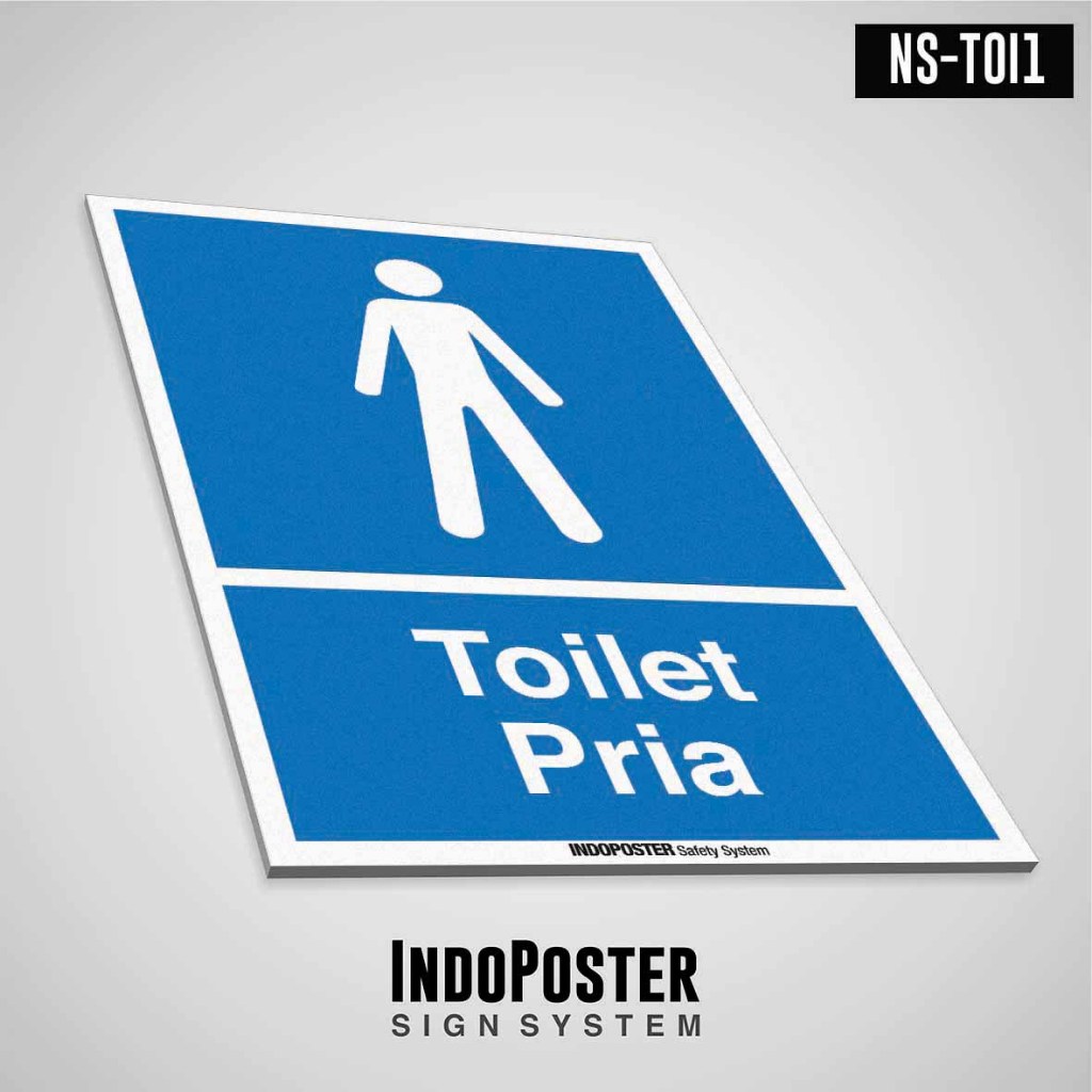 

Sign PVC Toilet / WC Pria Laki-laki Standar ISO 7001