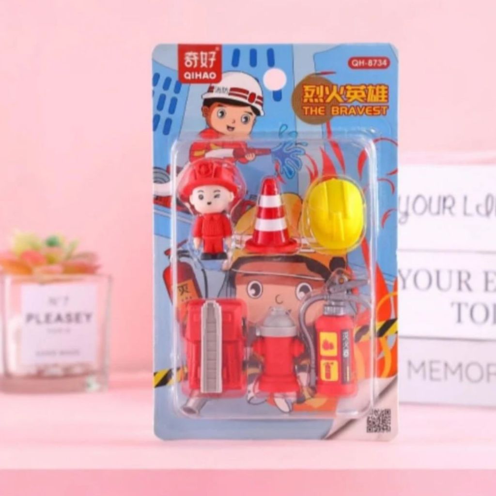 

Eraser Set / Penghapus Set Lucu Fireman