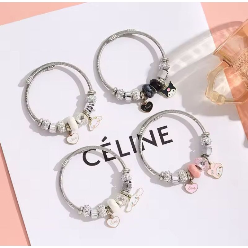 SAKHA- 1 PCS GELANG TINTANIUM SANRIO PANDORA | GELANG TINTANIUM DEWASA ANAK ANAK PANDORA