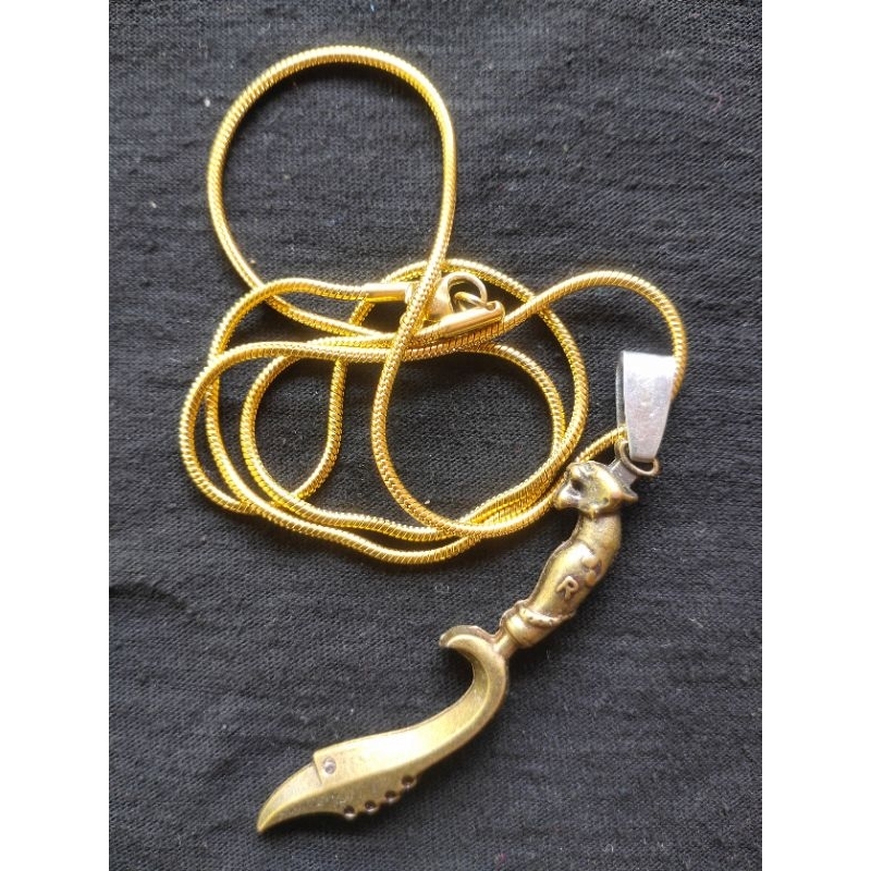 Kalung Kujang bahan Titanium panjang kalung 50 cm