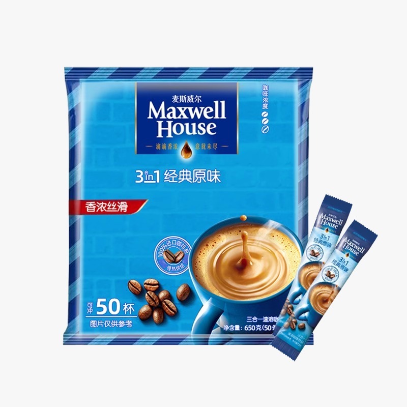 

maxwell house coffee kopi 3 in 1 isi 50 sachet - original classic