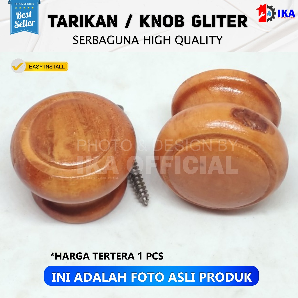 Knop kayu jati tarikan laci mahony / kenob kunci laci handle tarikan coklat kayu cokelat corak peran