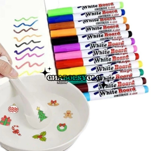 

Spidol Ajaib Magic Pen Mengapung Atas Air Sepidol Pensil Warna Warni Isi 12 Pcs Tahan Air Perlengkapan Mewarnai Anak