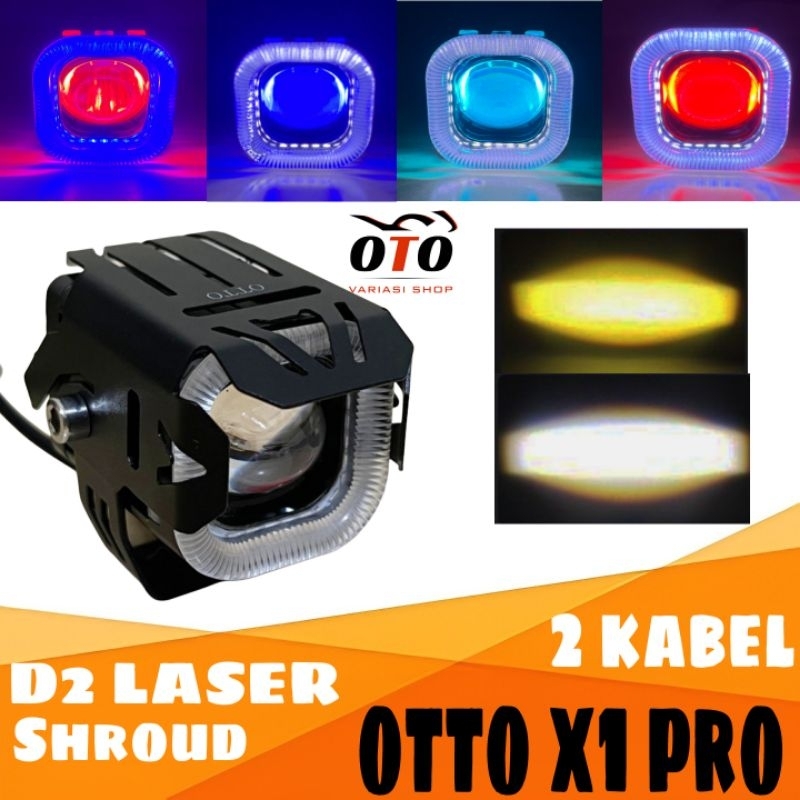 Lampu Tembak Laser LED OTTO X1 PRO / LAMPU TEMBAK MINI SHROUD DEVIL / LAMPU TEMBAK SOROT AC DC