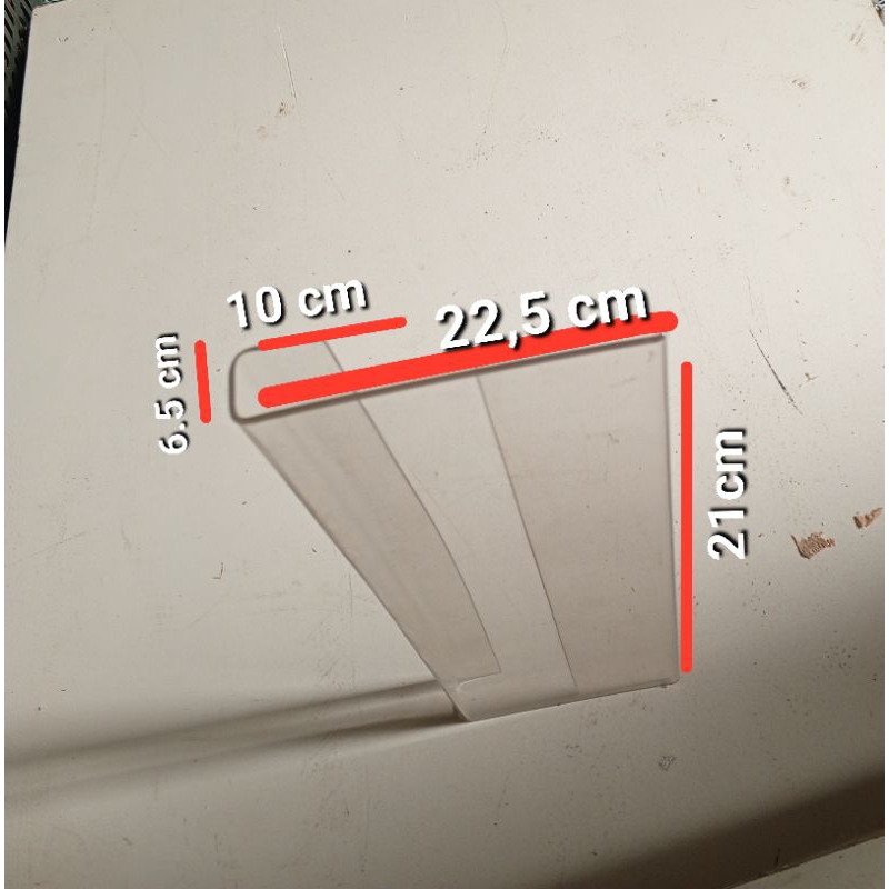 

akrilik papan nama partisi 22,5. /21/10/6,5 tebal 3 mm