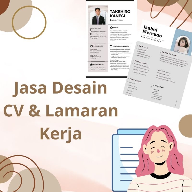 Jasa desain cv dan lamaran kerja
