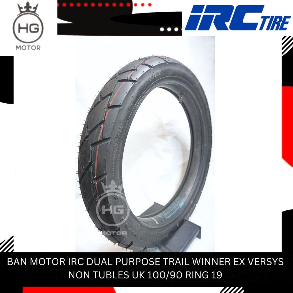 1 Set BAN MOTOR IRC DUAL PURPOSE TRAIL WINNER EX VERSYS NON TUBLES UK 130/80 RING 17 DAN 100/90 RING