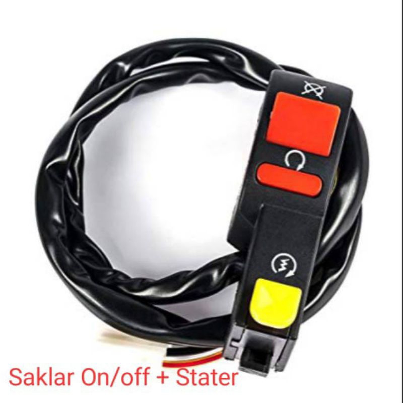 Variasi tombol Saklar On off dan starter klakson stater stat
