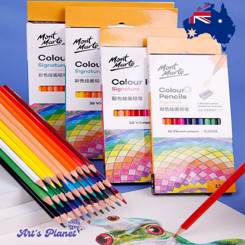 

Mont Marte Colour Pencils Signature (18/36 Colours) | Pensil Warna Rautan