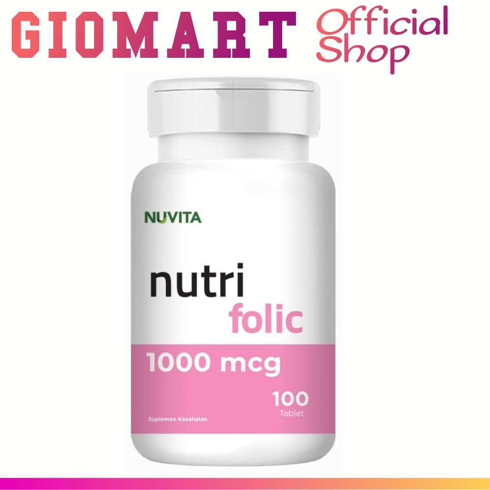 NUVITA Nutri Folic 1000 Mcg - 100 Tablet | Suplemen Asam Folat Ibu Hamil & Promil