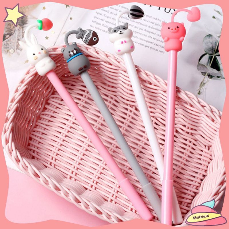 

Pena Hamster Kelinci Bolpen Pen Pulpen Gelpen Karakter Murah Lucu Kucing Babi