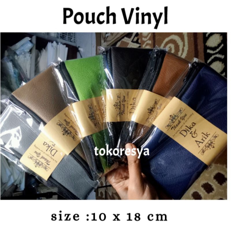 Souvenir pouch vinyl/souvenir dompet vinyl/souvenir kulit sintetis/souvenir dompet murah