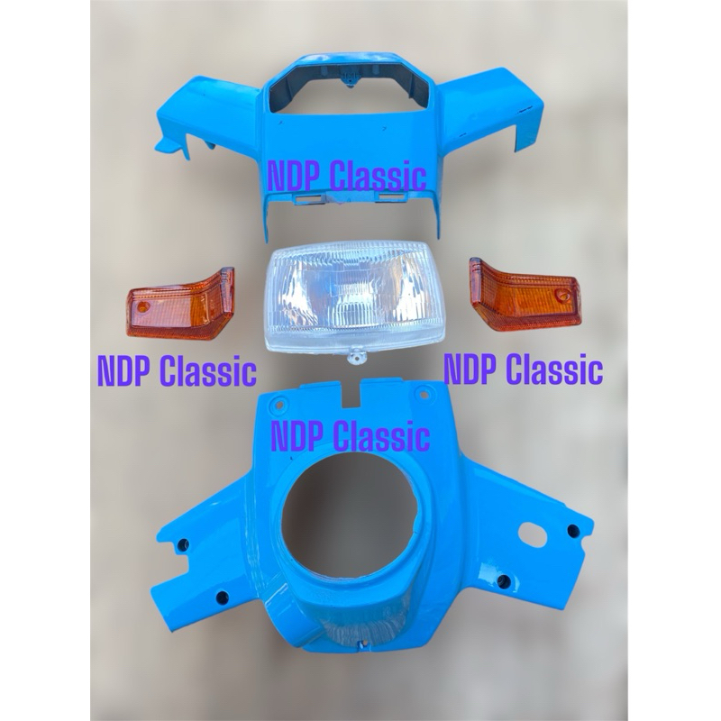 Batok Kepala Suzuki Rc 100 Bravo Totok Kepala Bravo Rc Set Reflektor Sein Dan Spion Biru Muda