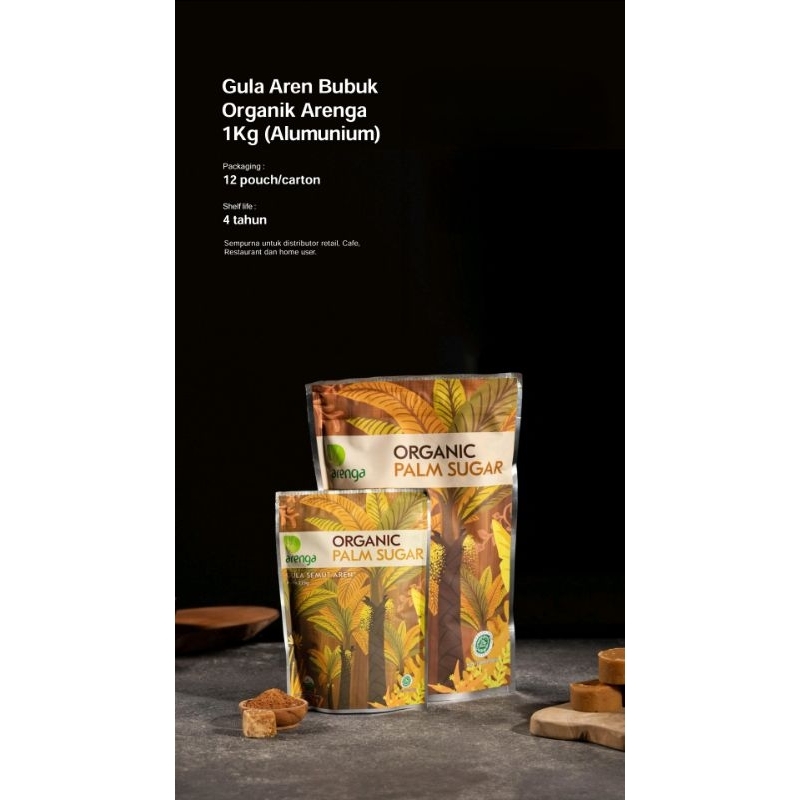 

Gula aren bubuk organik arenga 1kg (aluminium)