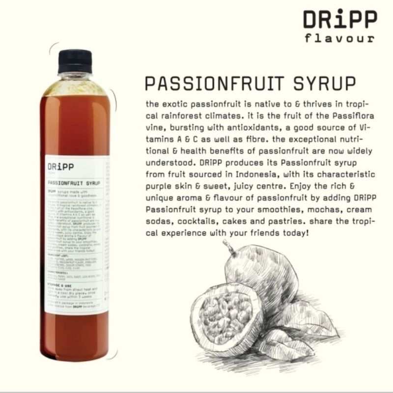 

Dripp passion fruit syrup