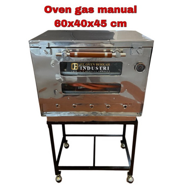 Oven Gas Api Atas Bawah Stainless 60x40x45 cm - open gas - oven gas kecil