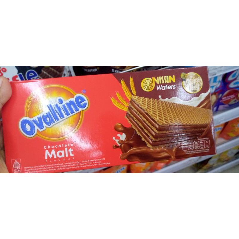 

NISSIN WAFER OVALTINE CHOCOLATE MALT BERAT 150 GR