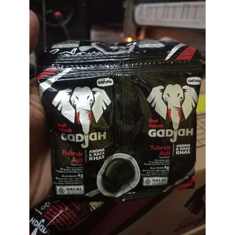 

kopi gadjah tubruk 1 renteng isi 20 pcs (6grm x 20pcs)