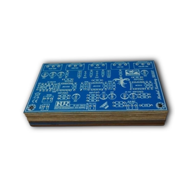 Pcb preamp kendang kb300 tone control power amplifier