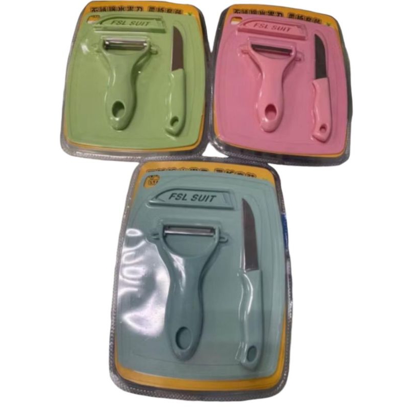 Pisau Set 3in1 Talenan Peeler Buah