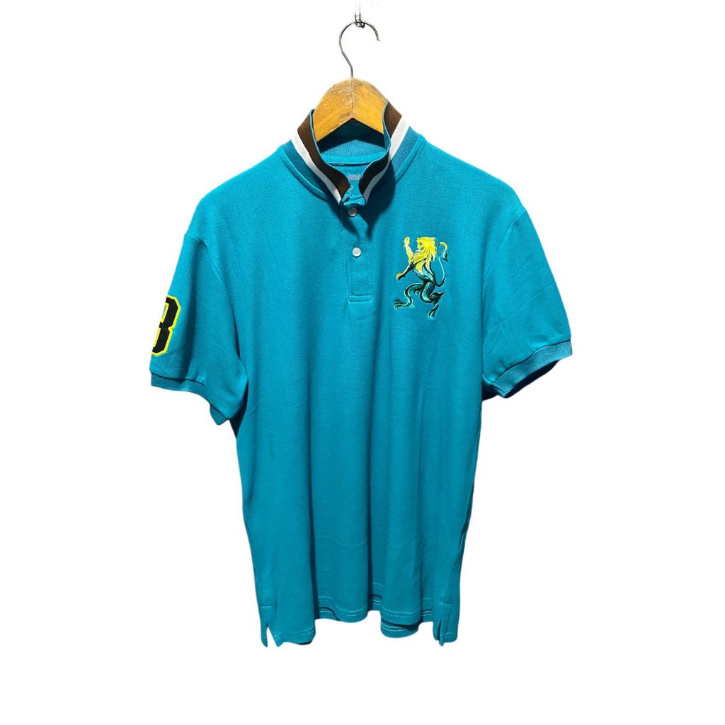 GIORDANO KERAH RAJUT  PRIA 3D LION/KAOS KERAH RAJUT  PREMIUM 3D SINGA