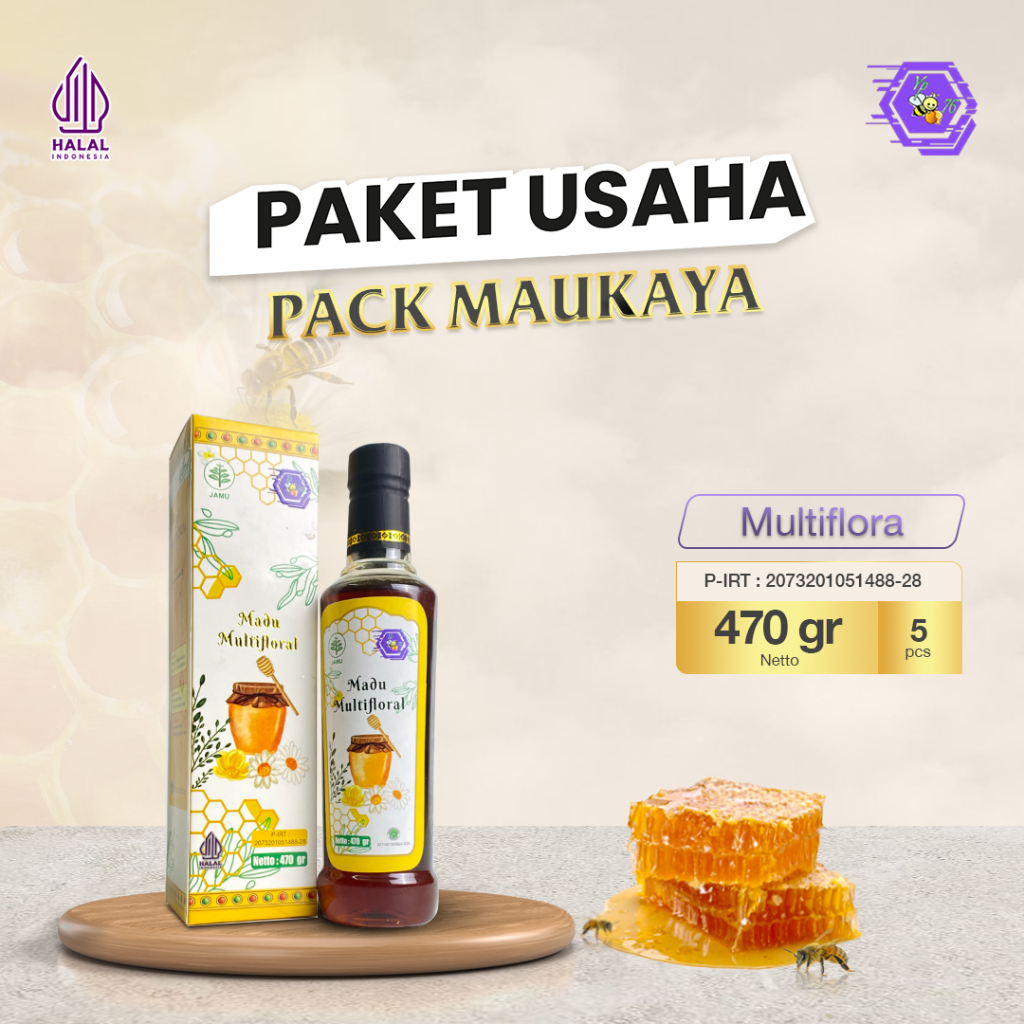 

MADU YP76 - PAKET USAHA MADU ASLI MURNI NEKTAR MULTIFLORA (470gr) SUPER PREMIUM GRADE A 100% Madu Hutan Sumatra Alami Pure Natural Raw Honey Minuman Herbal Premium Kesehatan Meningkatkan Daya Tahan Nutrisi Tubuh