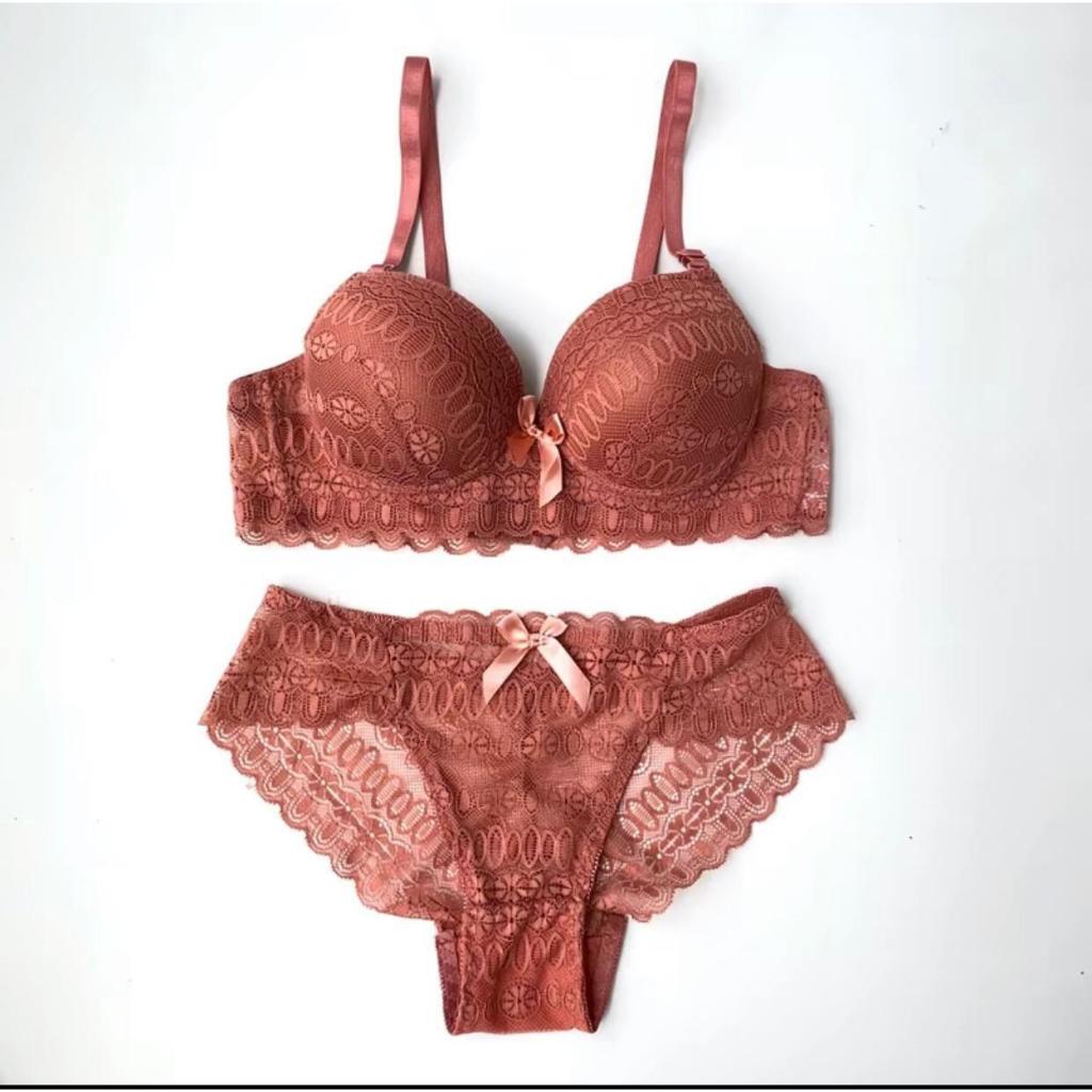 BH IMPORT KAWAT BRUKAT SET BH SEXY + CD UKURAN 36 - 42